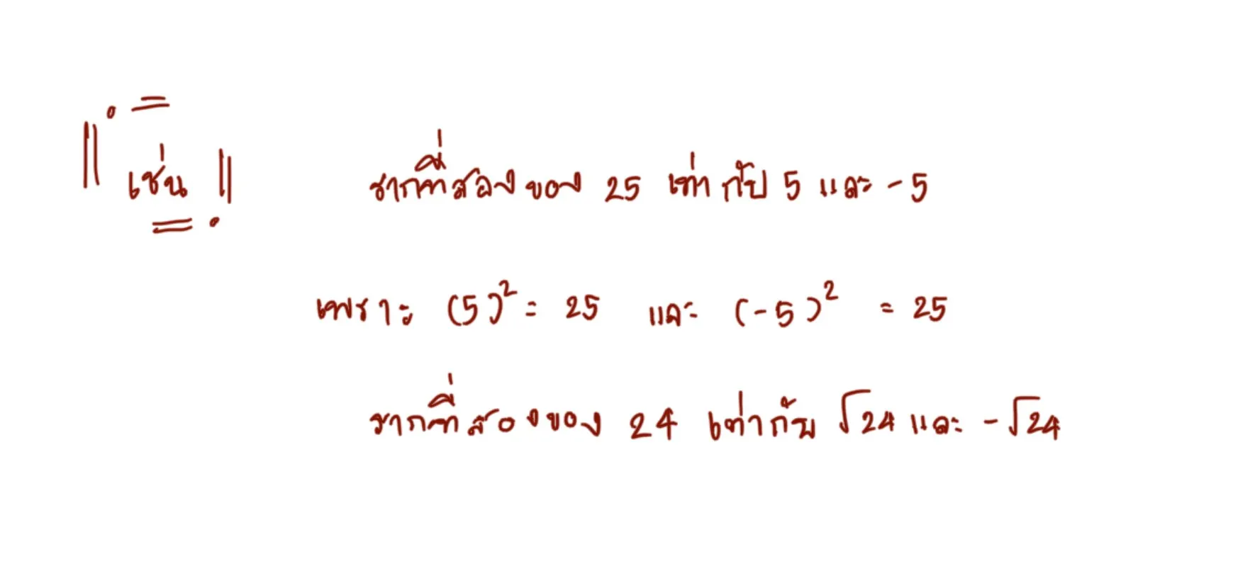 รากที่สองของจำนวนเต็มบวก