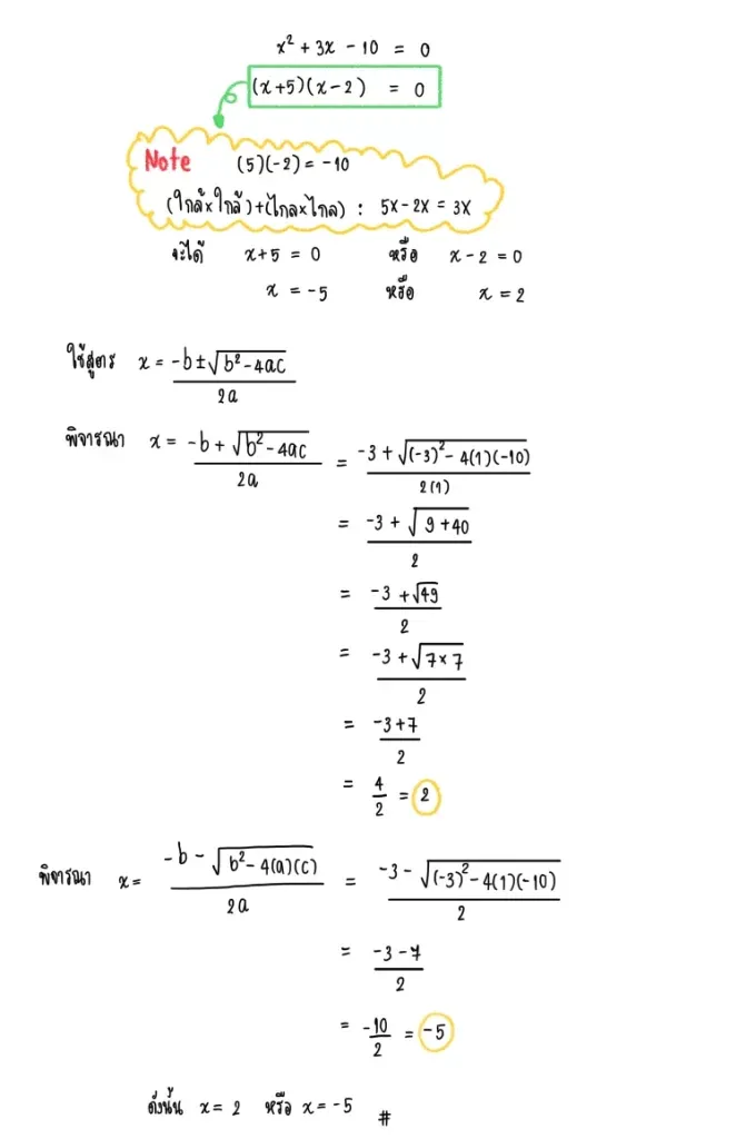 การแก้สมการกำลังสอง