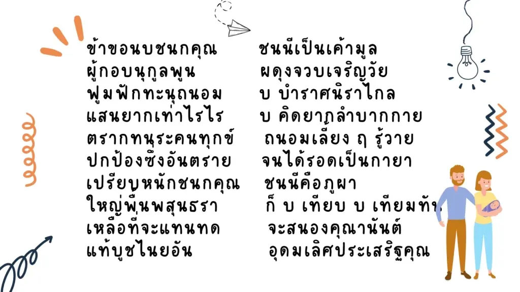 บทนมัสการมาตาปิตุคุณ