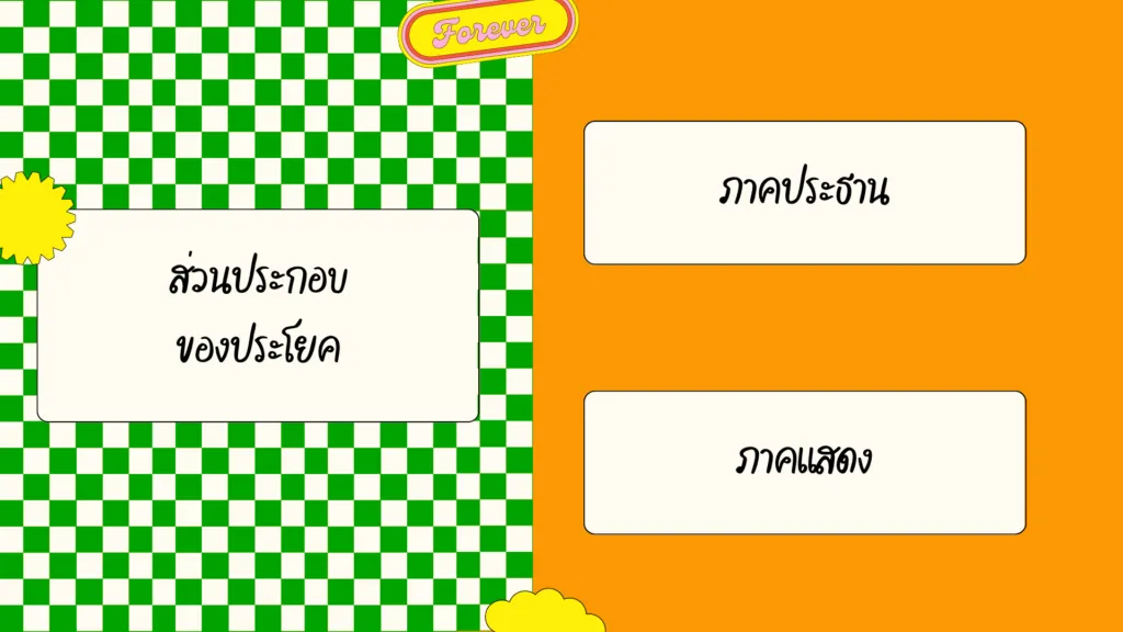 ส่วนประกอบของประโยค