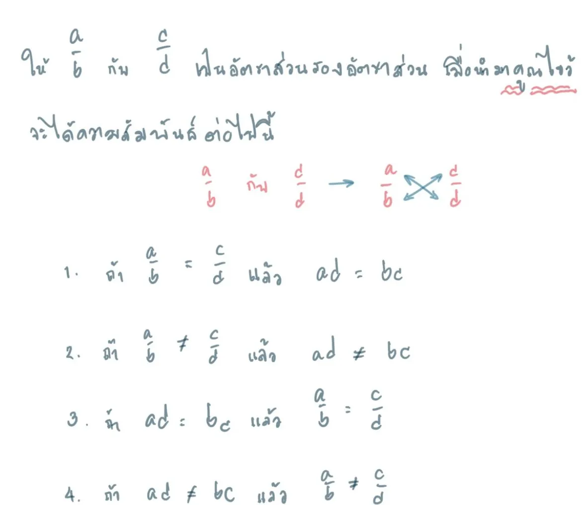 การคูณไขว้อัตราส่วน