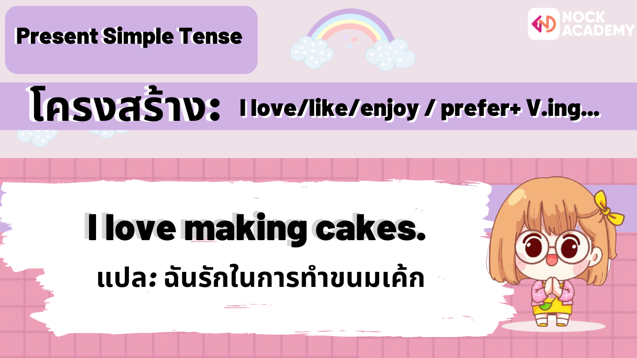 การแนะนำตนเอง + การใช้ like/love/enjoy + V. ing – NockAcademy